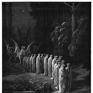 The Apocalyptic Procession engraving 1870