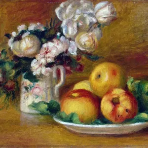 Apples and Flowers, c1895. Artist: Pierre-Auguste Renoir Apples and Flowers, c1895. Artist: Pierre-Auguste Renoir