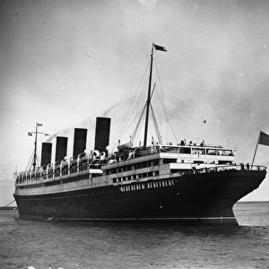 Aquitania At Sea