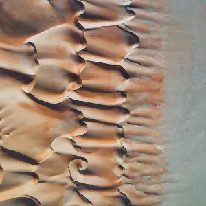 Arabian desert textures as seen by drone, United Arab Emirates Arabian desert textures as seen by drone, United Arab Emirates