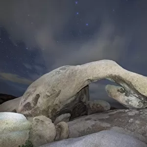 Arch Rock with stars, Joshua Tree National Park