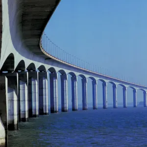 arches, architecture, beach, bridge, coast, coastline, concrete, curving, day, europe