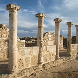 Architectural Columns At Paphos Archaeological Park, Cyprus
