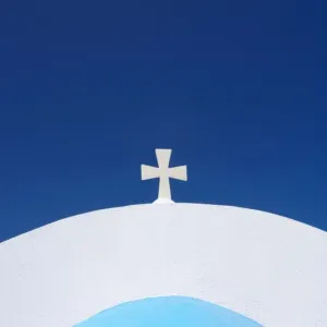 Santorini Church Dome Print Santorini Church Dome Print