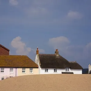 West Bay Cottage Print, Dorset England West Bay Cottage Print, Dorset England