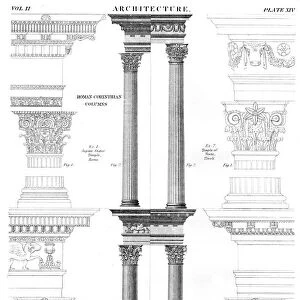 Architecture columns engraving 1878