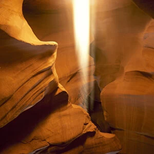 Arizona, Page, Sunbeam in Antelope Canyon