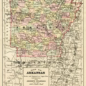 Arkansas map 1893