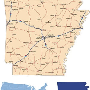 Arkansas road map