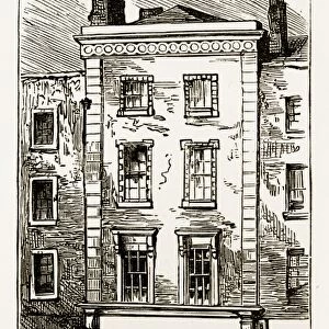 Arran Quay, Home of Edmund Burke, Dublin, Ireland Victorian Engraving, Circa 1840
