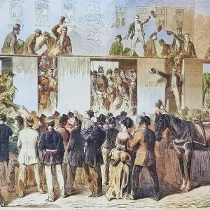Arrival of French prisoners of war in Berlin, illustrated war chronicle 1870-1871, Franco-German campaign, Germany, France Arrival of French prisoners of war in Berlin, illustrated war chronicle 1870-1871, Franco-German campaign, Germany, France