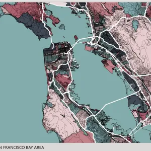 art illustration background, san francisco bay area map art illustration background, san francisco bay area map