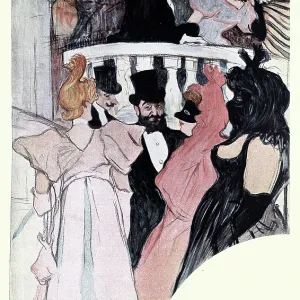 Art nouveau sketch of Men and women at a masked ball, Victorian, Vintage illustration 19th Century Art nouveau sketch of Men and women at a masked ball, Victorian, Vintage illustration 19th Century