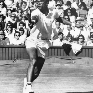 Arthur Ashe In Action At Wimbledon Arthur Ashe In Action At Wimbledon