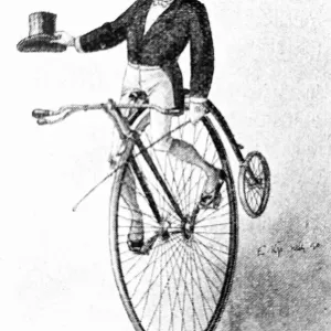 Le cyclisme artistique, l'homme équilibré sur une roue. Le cyclisme artistique, l'homme équilibré sur une roue.