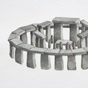Artists impression of Stonehenge during 2800 BC