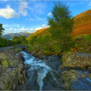 Ashness Bridge Print over Derwent Water Lake District England