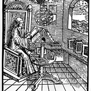 Astronomer, copperplate engraving, Regensburg stud book, 1698, Christoph Weigel the Elder (1654, 1725)