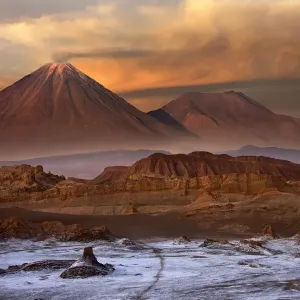 Atacama Desert Dawn Light Print, Valle de la Luna