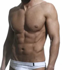 Athletic man, front, chest, abdomen