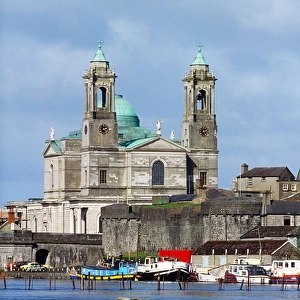 Athlone, St Peter and Pauls Church and the River Shannon, Co Westmeath, Ireland
