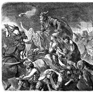 Attila in the battle on the fields Catalaunian