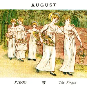 August Print by Kate Greenaway, 1884 August Print by Kate Greenaway, 1884