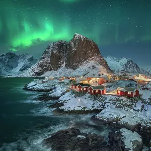 Aurora boreale ad Hamnoy (Lofoten) Aurora boreale ad Hamnoy (Lofoten)