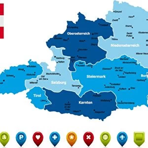 Austria Map-Vector Illustration