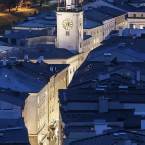 Austria, Salzburg, Town hall at night Austria, Salzburg, Town hall at night