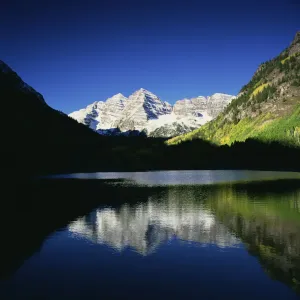 autumn, crystal lake, day, fall, lake, mountain peaks, mountains, nature, nobody autumn, crystal lake, day, fall, lake, mountain peaks, mountains, nature, nobody