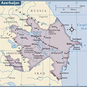 Azerbaijan country map