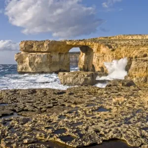 Azure Window Print, a limestone arch in Gozo, Malta Azure Window Print, a limestone arch in Gozo, Malta
