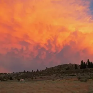 backlit, beauty in nature, built structure, cloud, desert, dusk, forest, hill, horizon