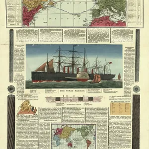Bacon's Chart Of The Atlantic Telegraph Bacon's Chart Of The Atlantic Telegraph