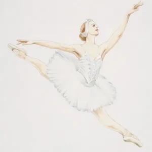 Ballerina in White Tutu Print Ballerina in White Tutu Print