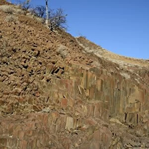 Basalt columns, so-called Organ Pipes, Twyfelfontein, Damaraland, Kunene Region, Namibia