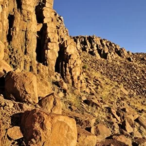 Basalt towers in the Mik mountains, Damaraland, Namibia, Africa