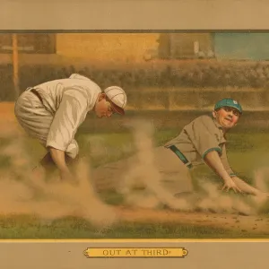 Baseball Card Titled Out At Third