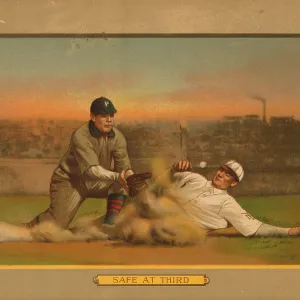Baseball Card Titled Safe At Third