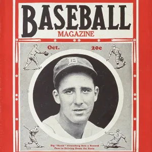 Baseball Magazine Cover With Hank Greenberg Baseball Magazine Cover With Hank Greenberg
