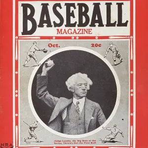 Baseball Magazine Cover With Kennesaw Mountain Landis Baseball Magazine Cover With Kennesaw Mountain Landis