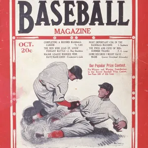 Baseball Magazine Cover With A Play At Third Base Baseball Magazine Cover With A Play At Third Base