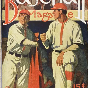 Baseball Magazine Cover With Players In The Dugout Baseball Magazine Cover With Players In The Dugout