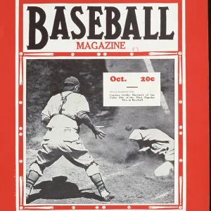 Baseball Magazine Cover With World Series At Home Plate Baseball Magazine Cover With World Series At Home Plate