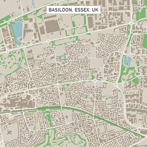 Basildon Essex UK City Street Map