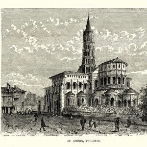 Basilica of Saint-Sernin, Toulouse, France, 19th Century
