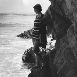 Bather By Cliffs Bather By Cliffs