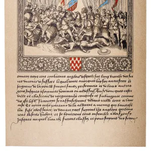 Battle of Agincourt from Enguerrand de Monstrelets Chronique de France