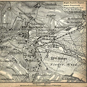 Battle of Wissembourg or Battle of Weissenburg map